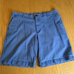 Izod Blue Flat Front Shorts for Casual Wear